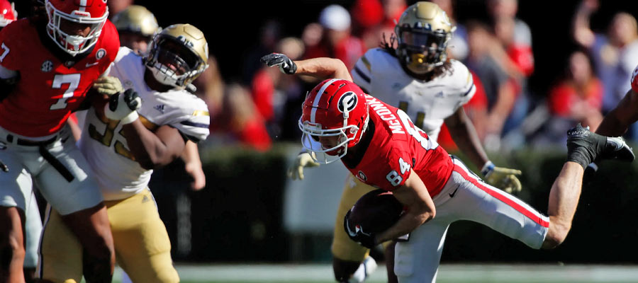#1 Georgia vs Georgia Tech NCAAF Odds for Week 13